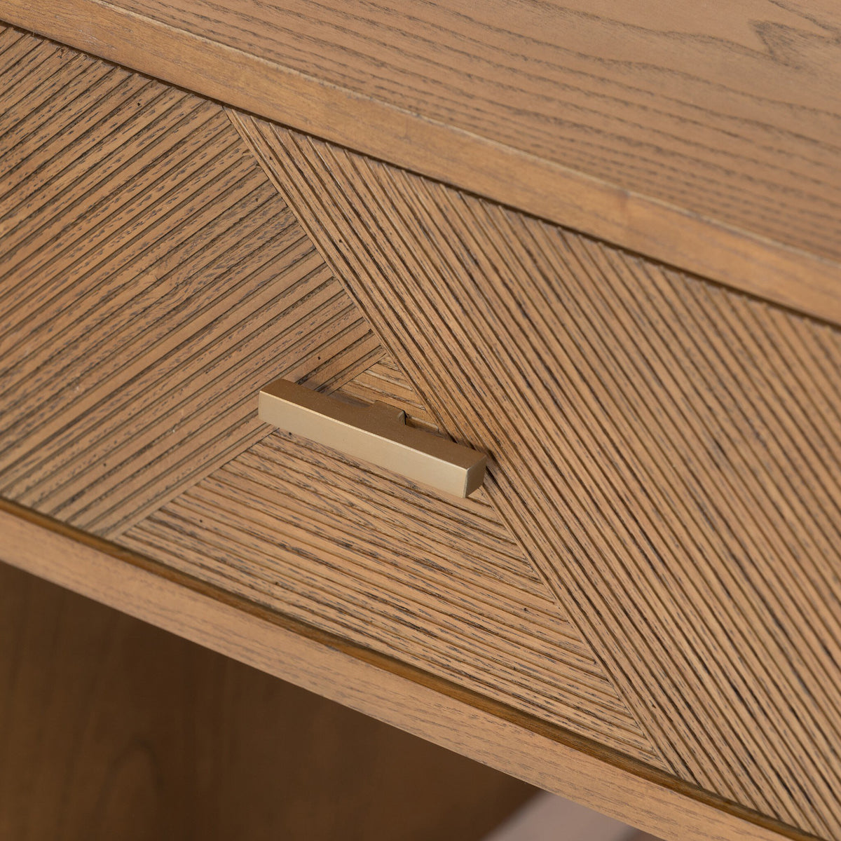 Geometric End Table with Drawer