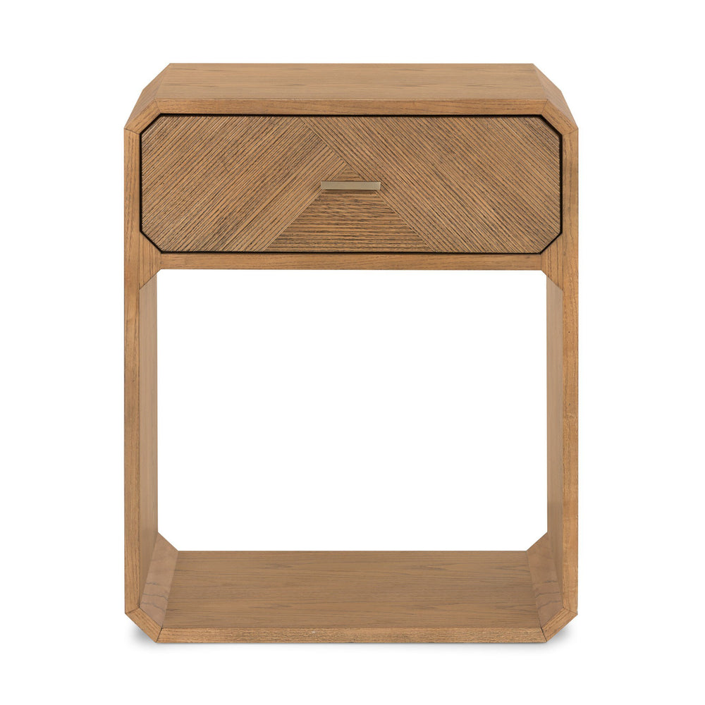 Geometric End Table with Drawer