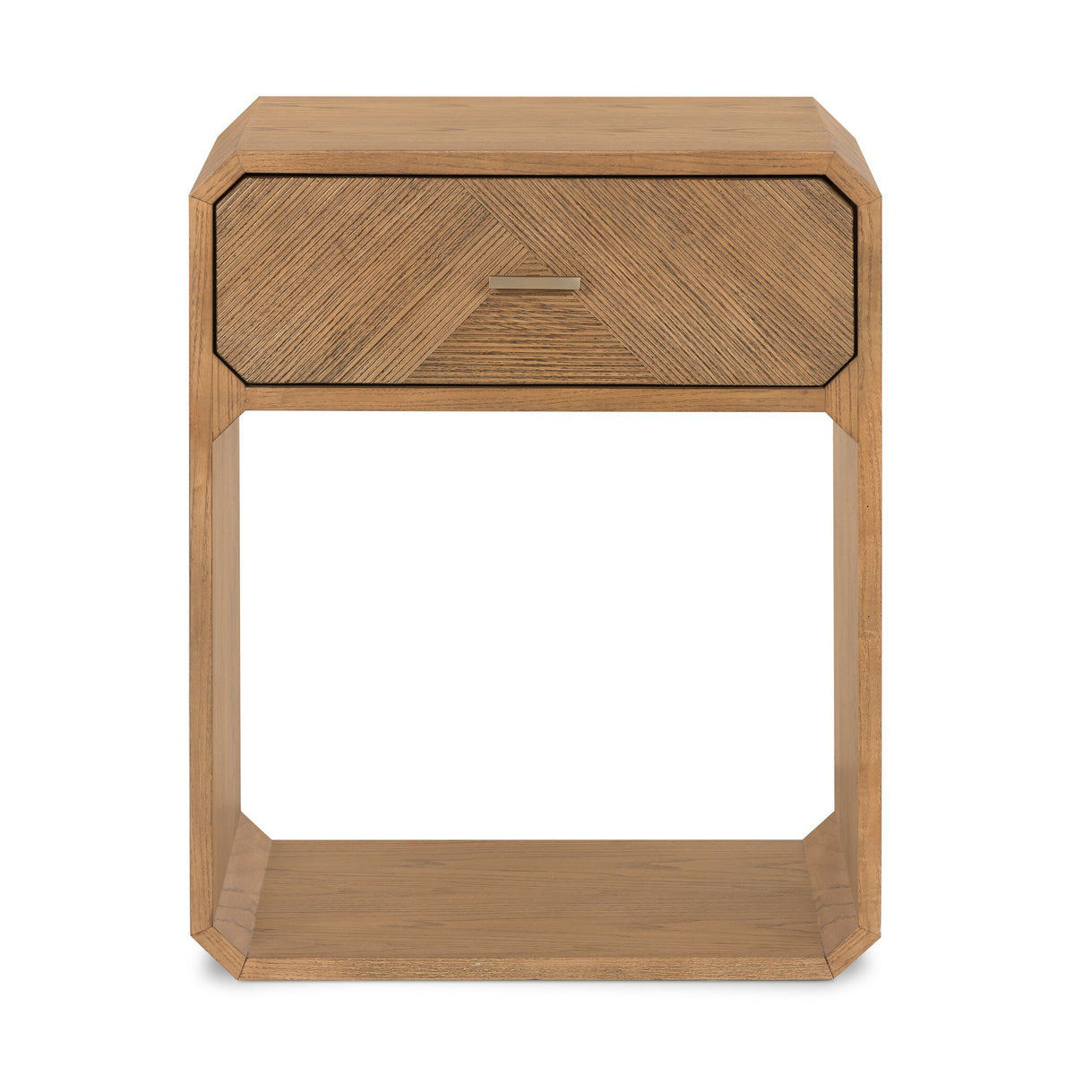 Geometric End Table with Drawer
