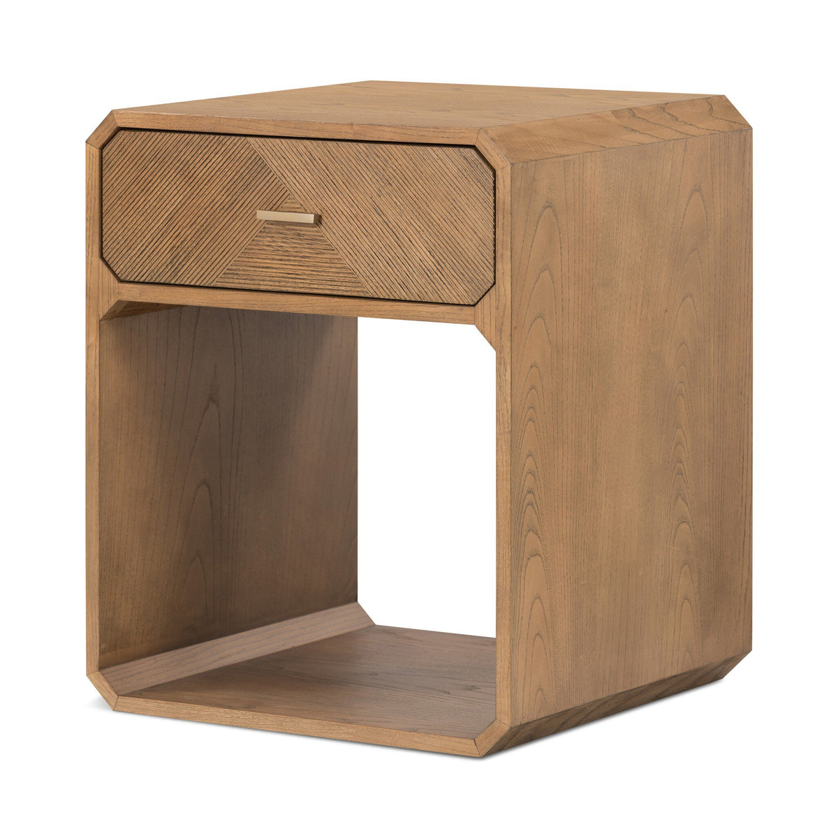 Geometric End Table with Drawer