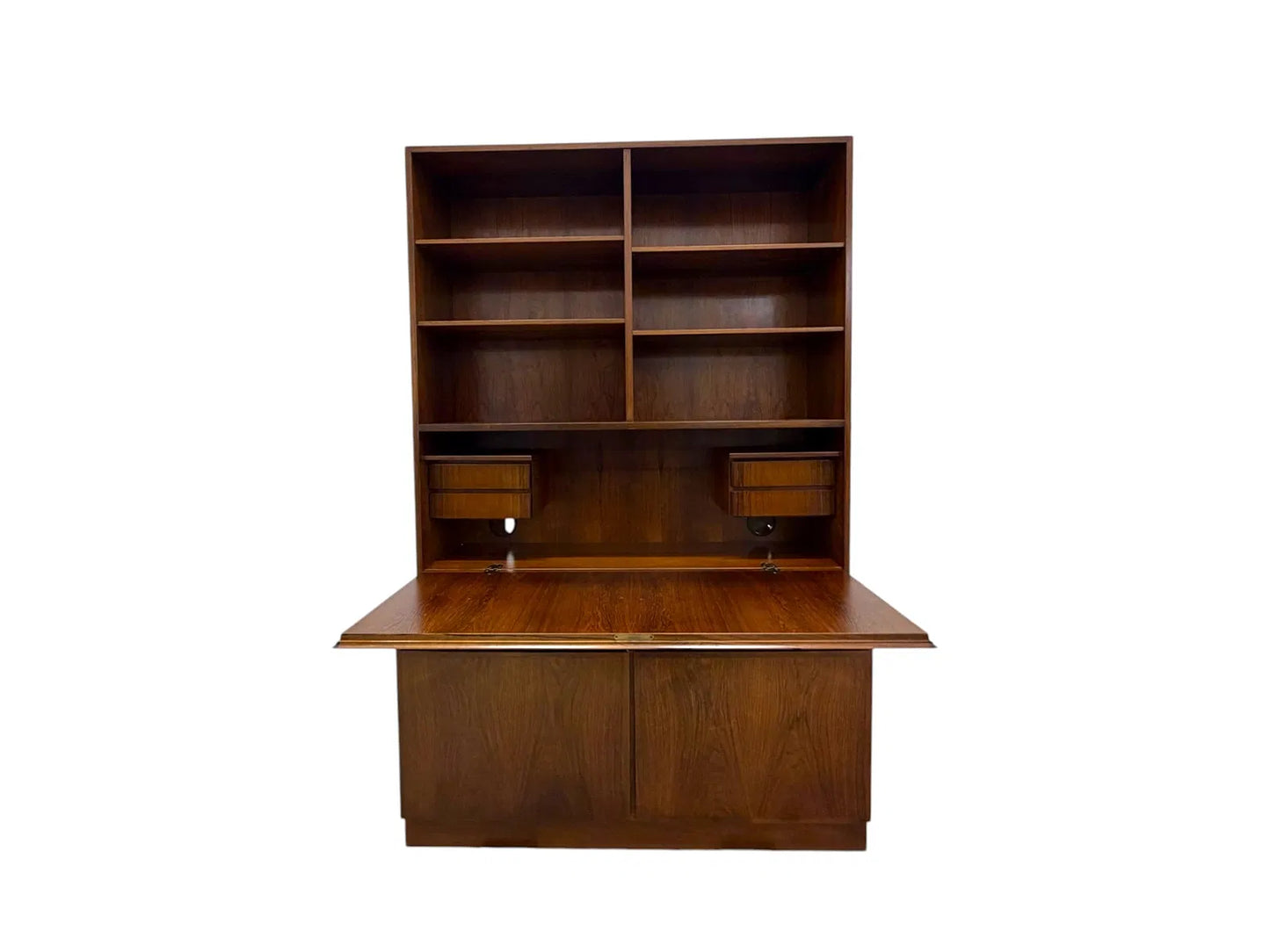Omann Jun Danish Two- Piece Secretary Bookcase