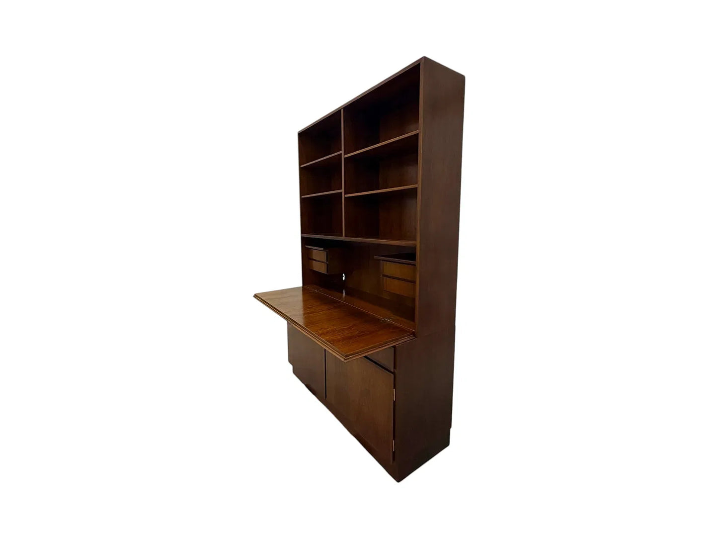 Omann Jun Danish Two- Piece Secretary Bookcase