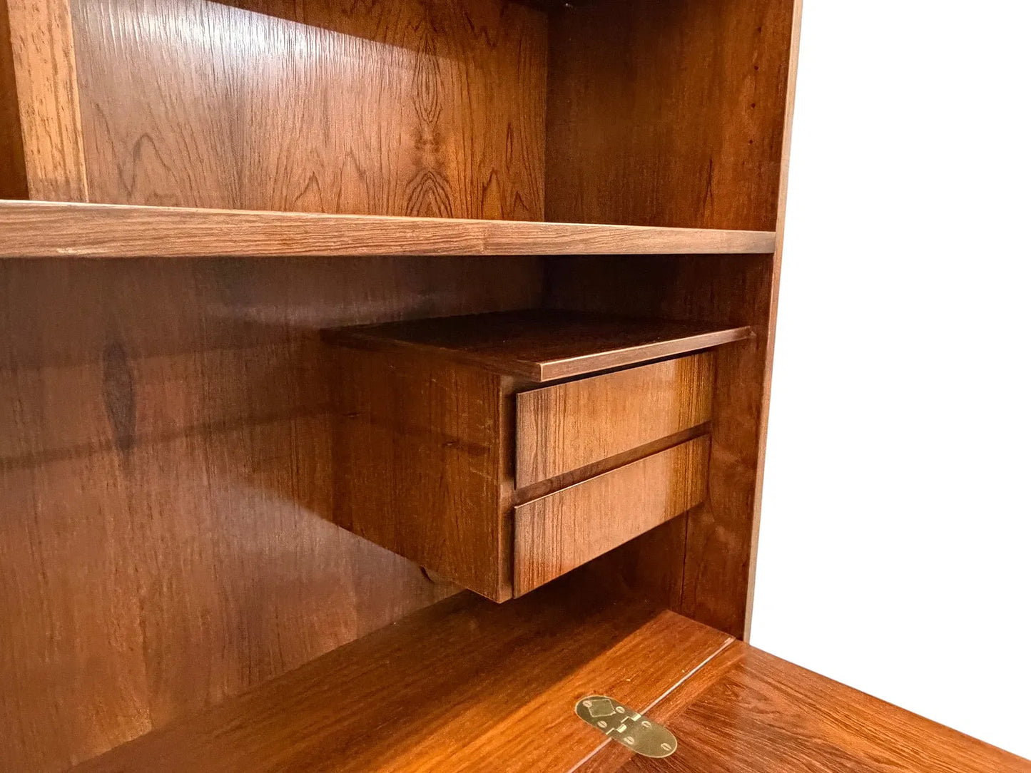 Omann Jun Danish Two- Piece Secretary Bookcase