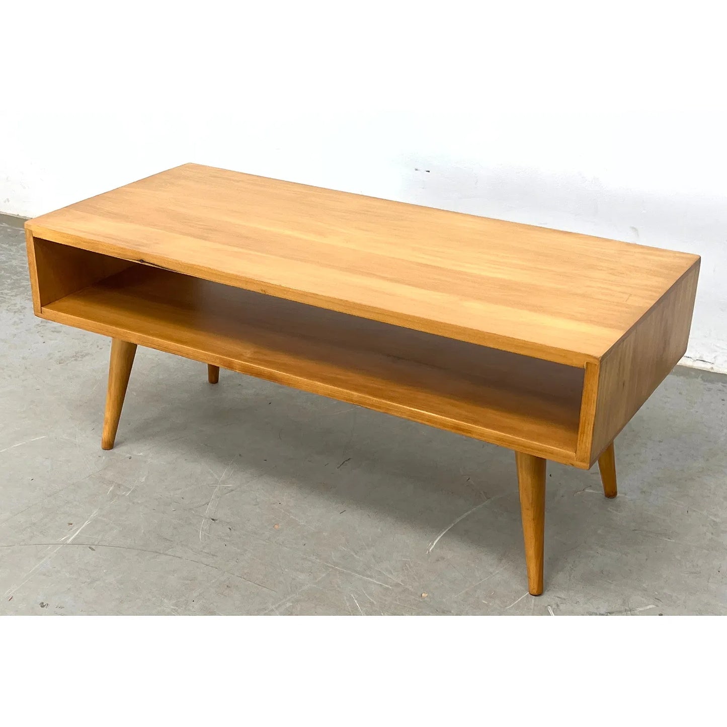 MidCentury Coffee Table with Cubby Design