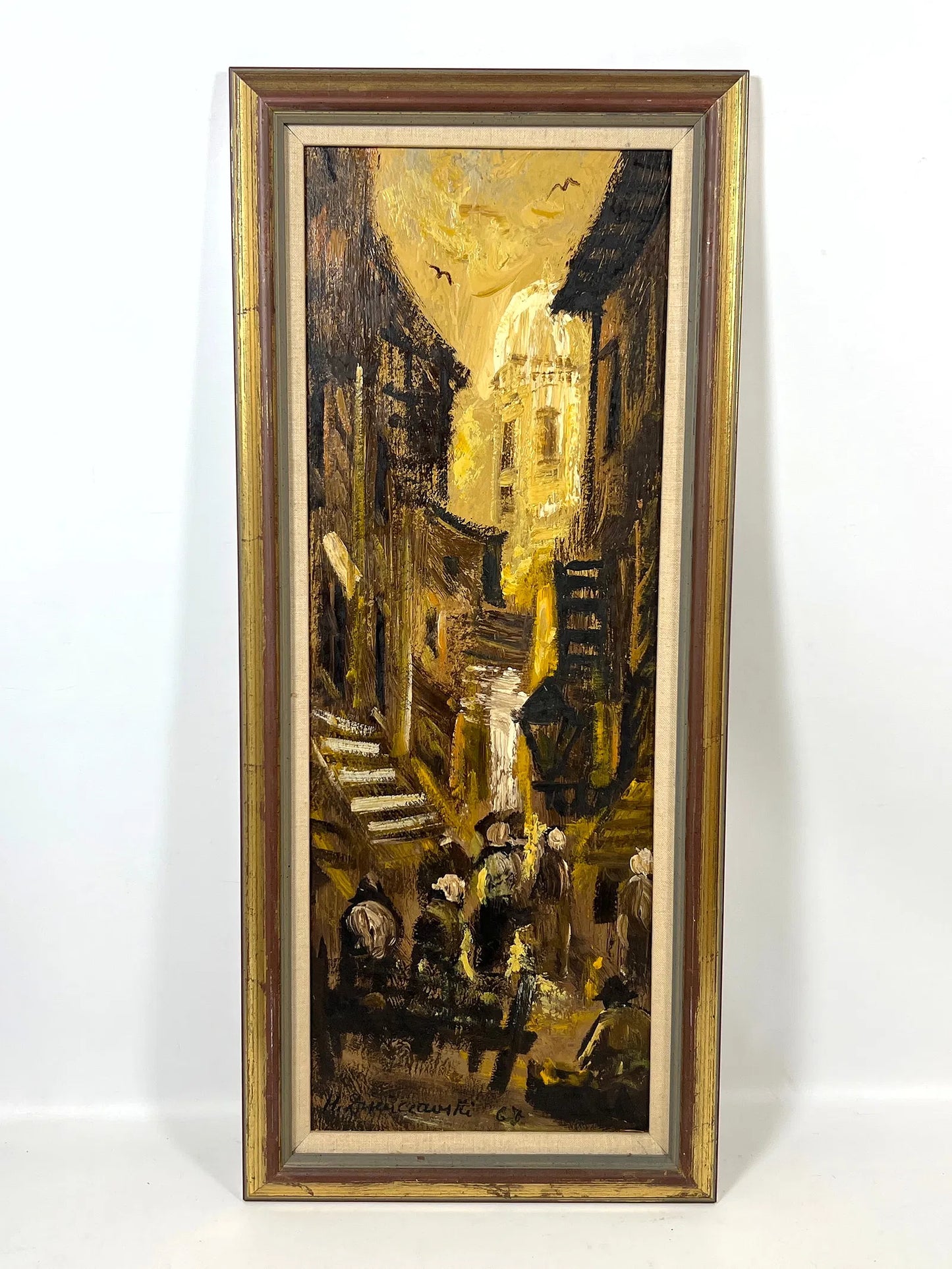 '67 Henryk Dzienczarski Street Scene Oil Painting