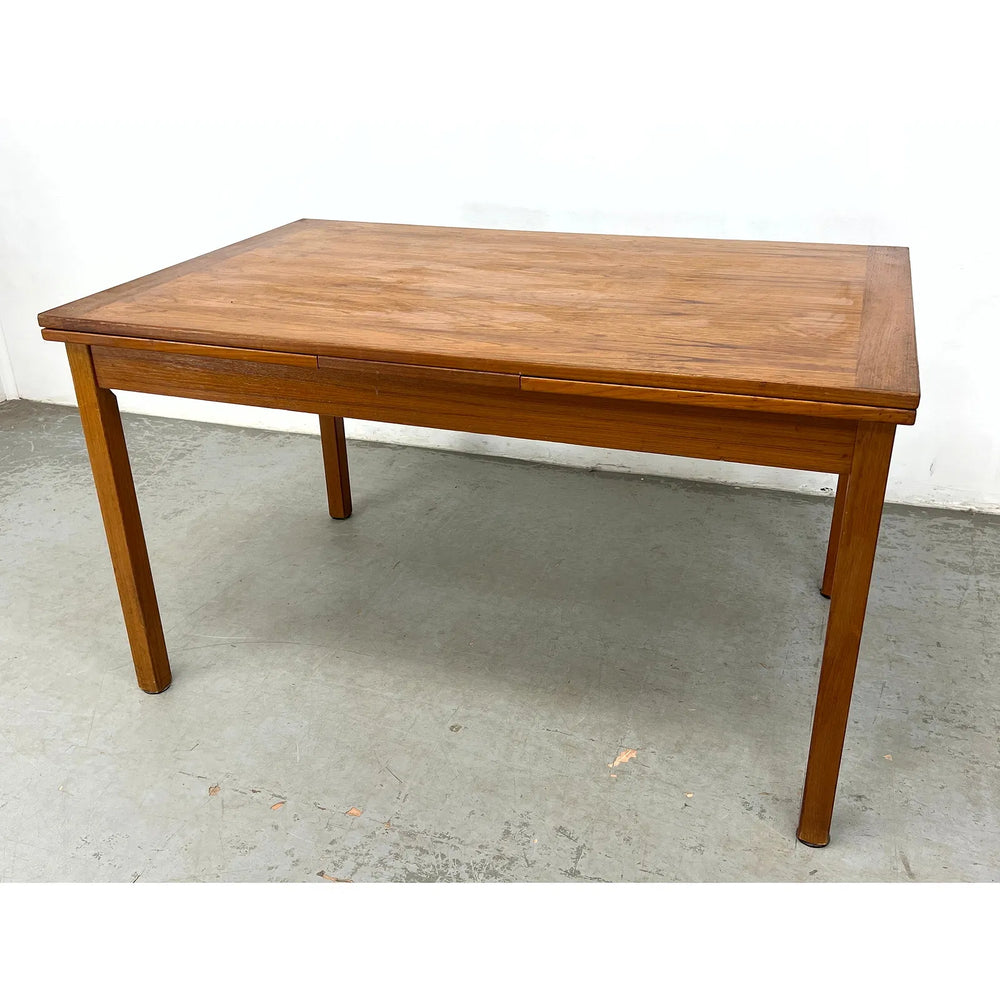 Danish Modern Teak Refractory Dining Table (Repair Needed)