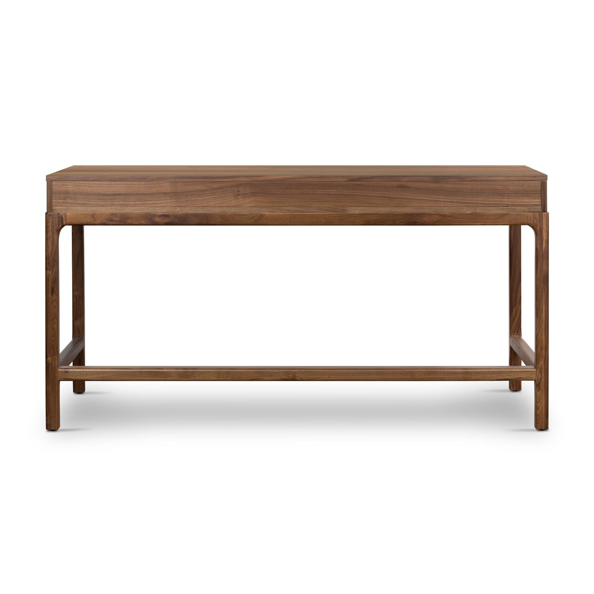 Slim Walnut Desk with 3 Drawers