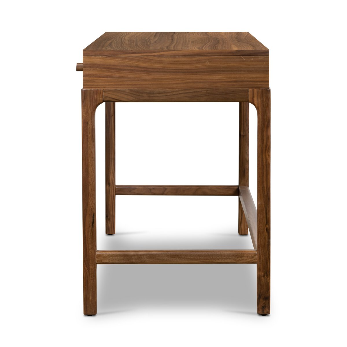 Slim Walnut Desk with 3 Drawers
