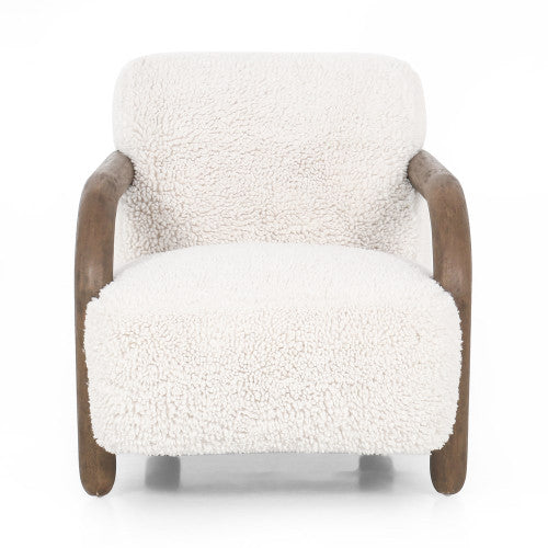 Faux Shearling & Parawood Chair