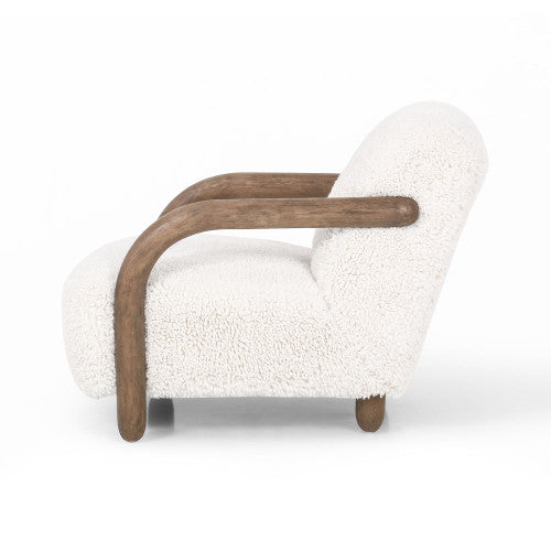 Faux Shearling & Parawood Chair