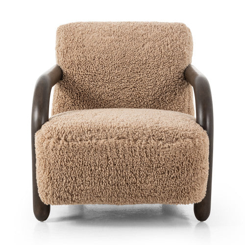 Faux Shearling & Parawood Chair