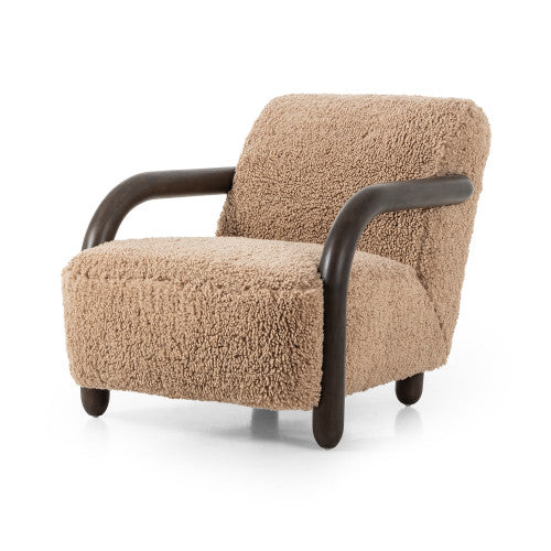 Faux Shearling & Parawood Chair