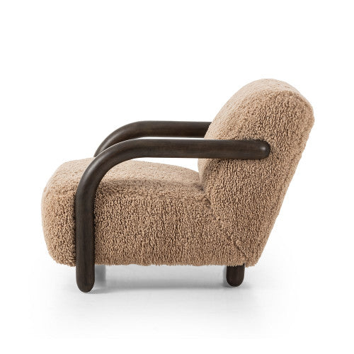 Faux Shearling & Parawood Chair