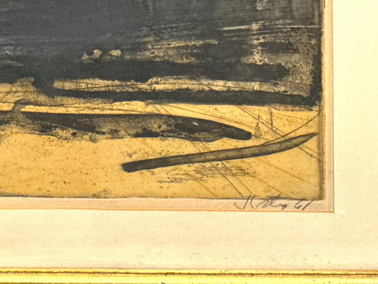 Signed and Numbered Multi-color Mid-Century Etching