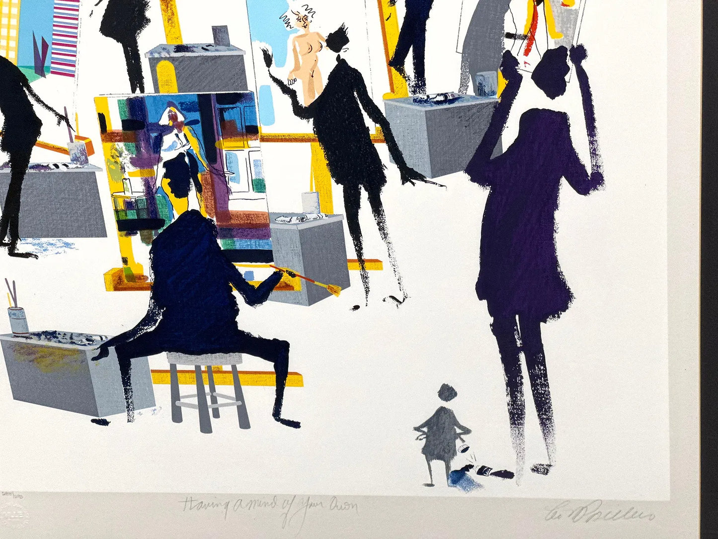 Leo Posillico Serigraph Titled "Having a Mind of Your Own"