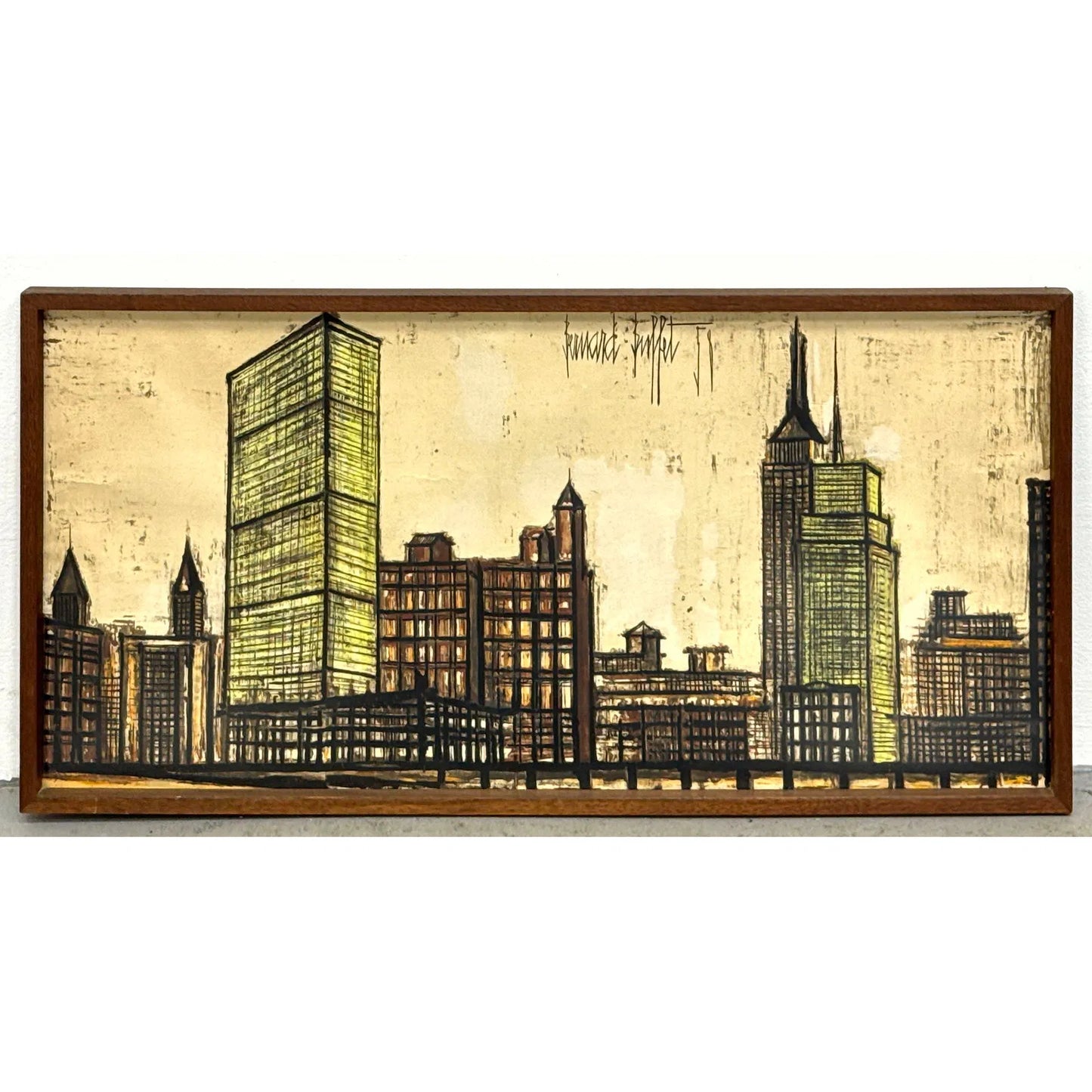 Bernard Buffet NY Skyline Cityscape Print