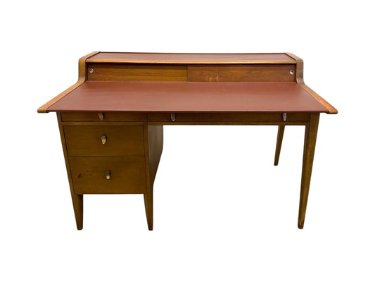 John Van Koert for Drexel Profile Leather Top Desk