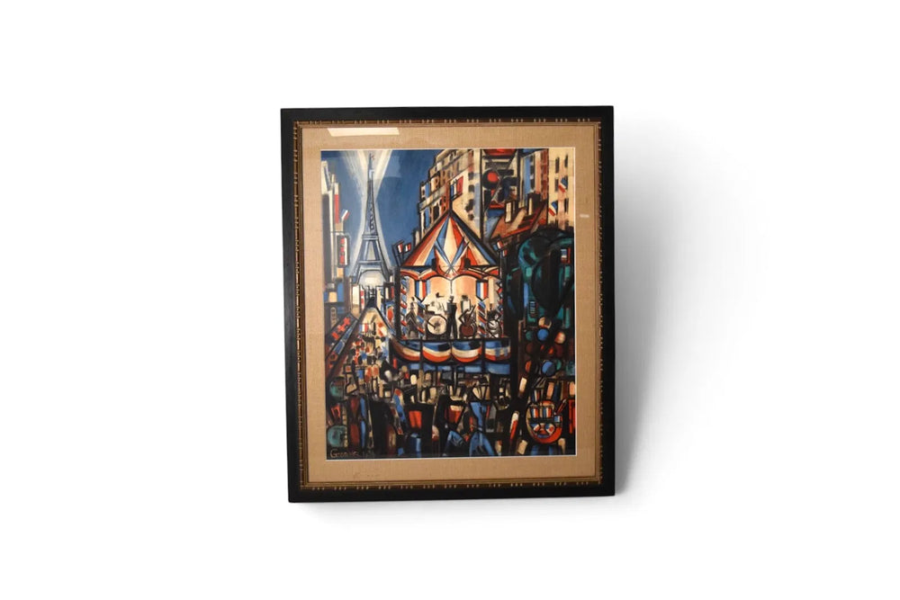 Marcel Gromaire Lithograph 14 July in Paris