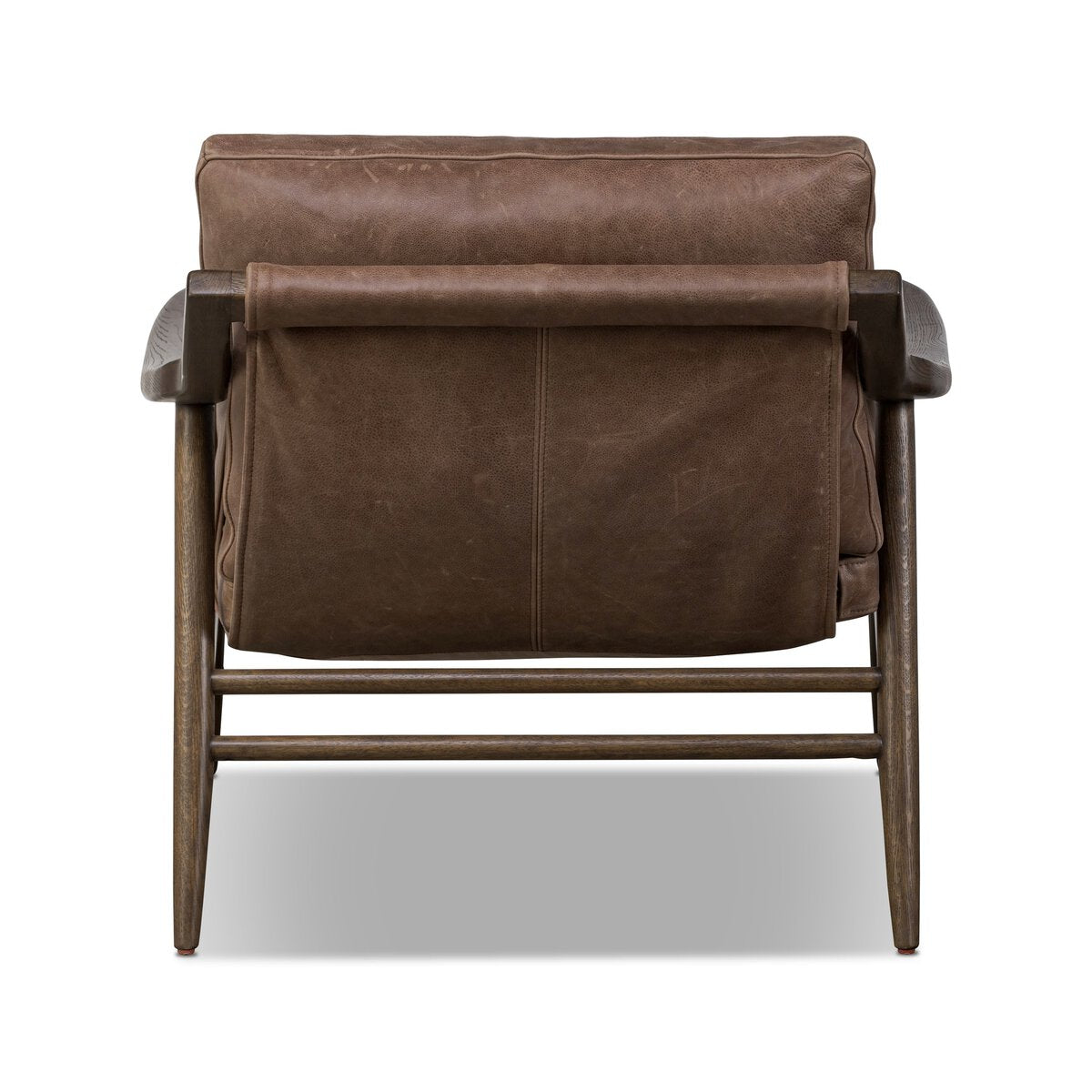 Leather Sling Chair with Oak Frame