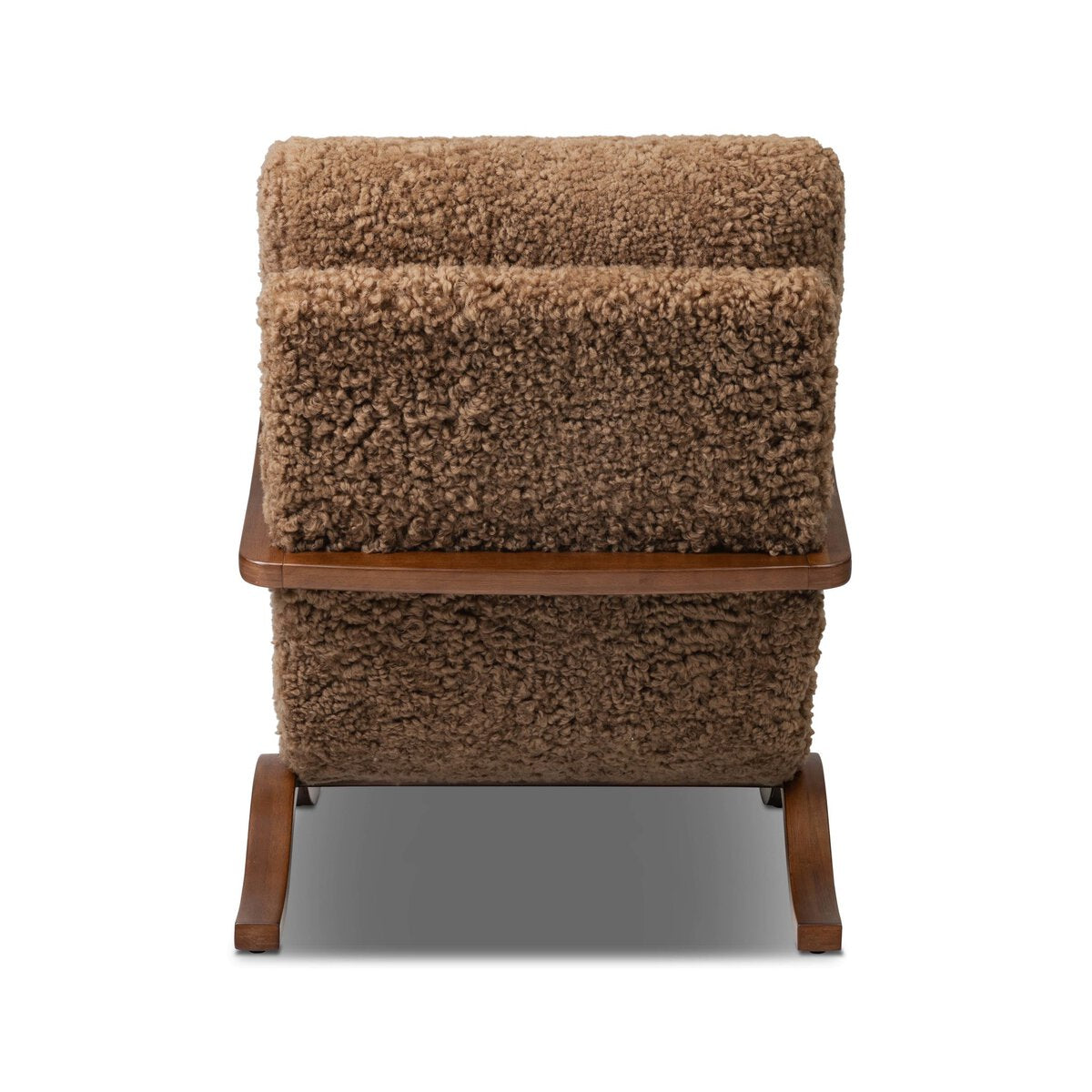 Mongolian Sheepskin Accent Chair with Cantilever Frame