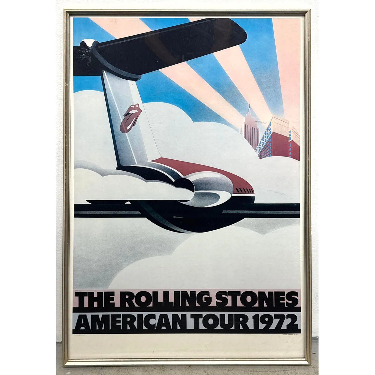 '72 Original Rolling Stones Concert Poster Designed by John Pasche