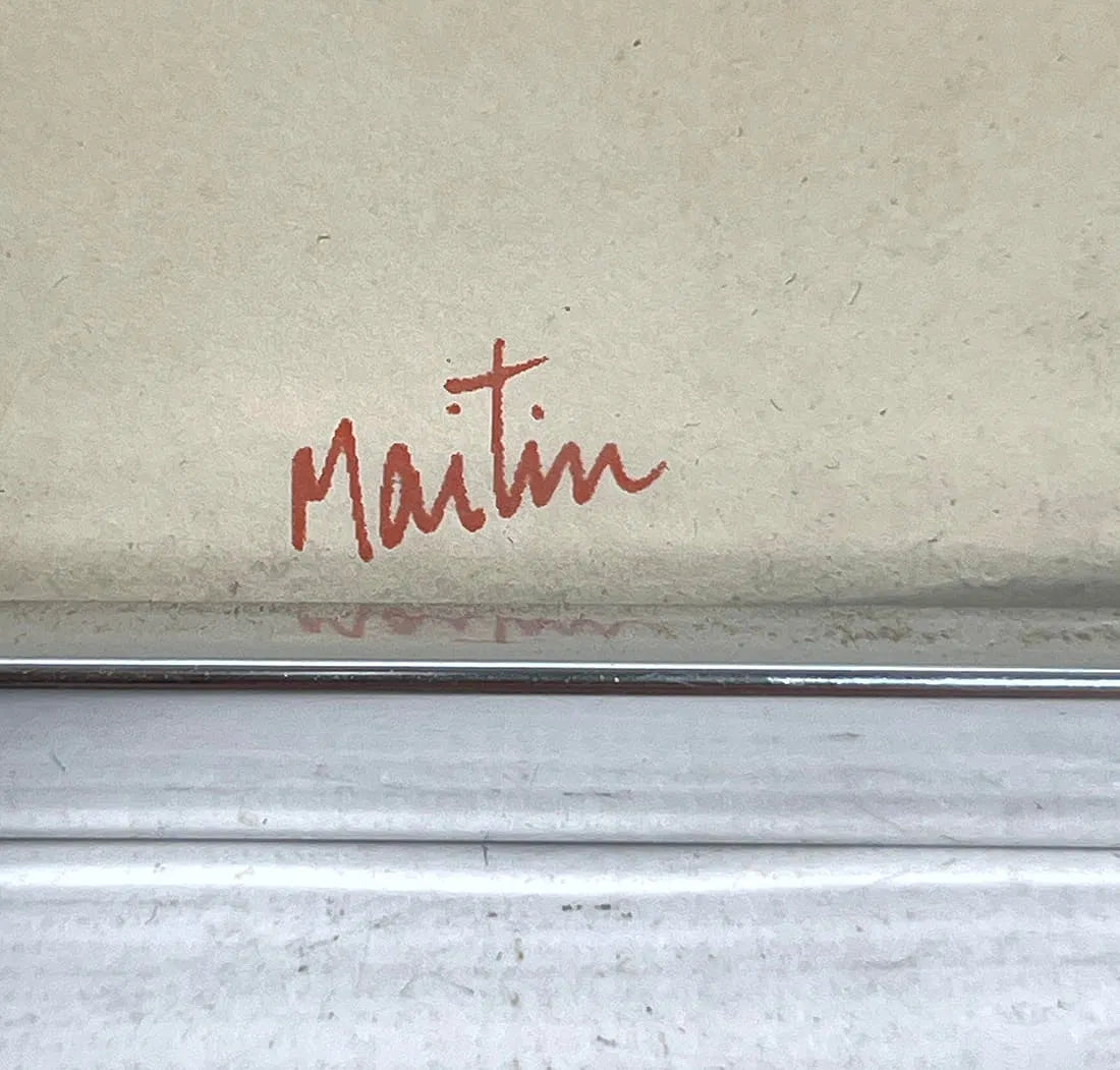 Signed Sam Maitin Screenprint with Reinhold Niebuhr Qutoe