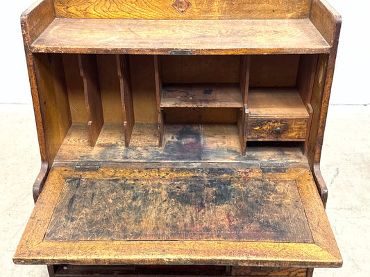 Antique Japanese Small Drop Front Desk/Cabinet