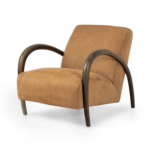 Leather Arch Frame Accent Chair