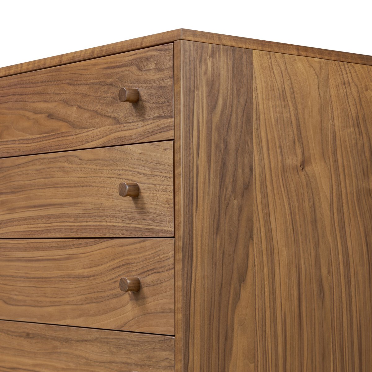 Campaign Style Walnut Dresser