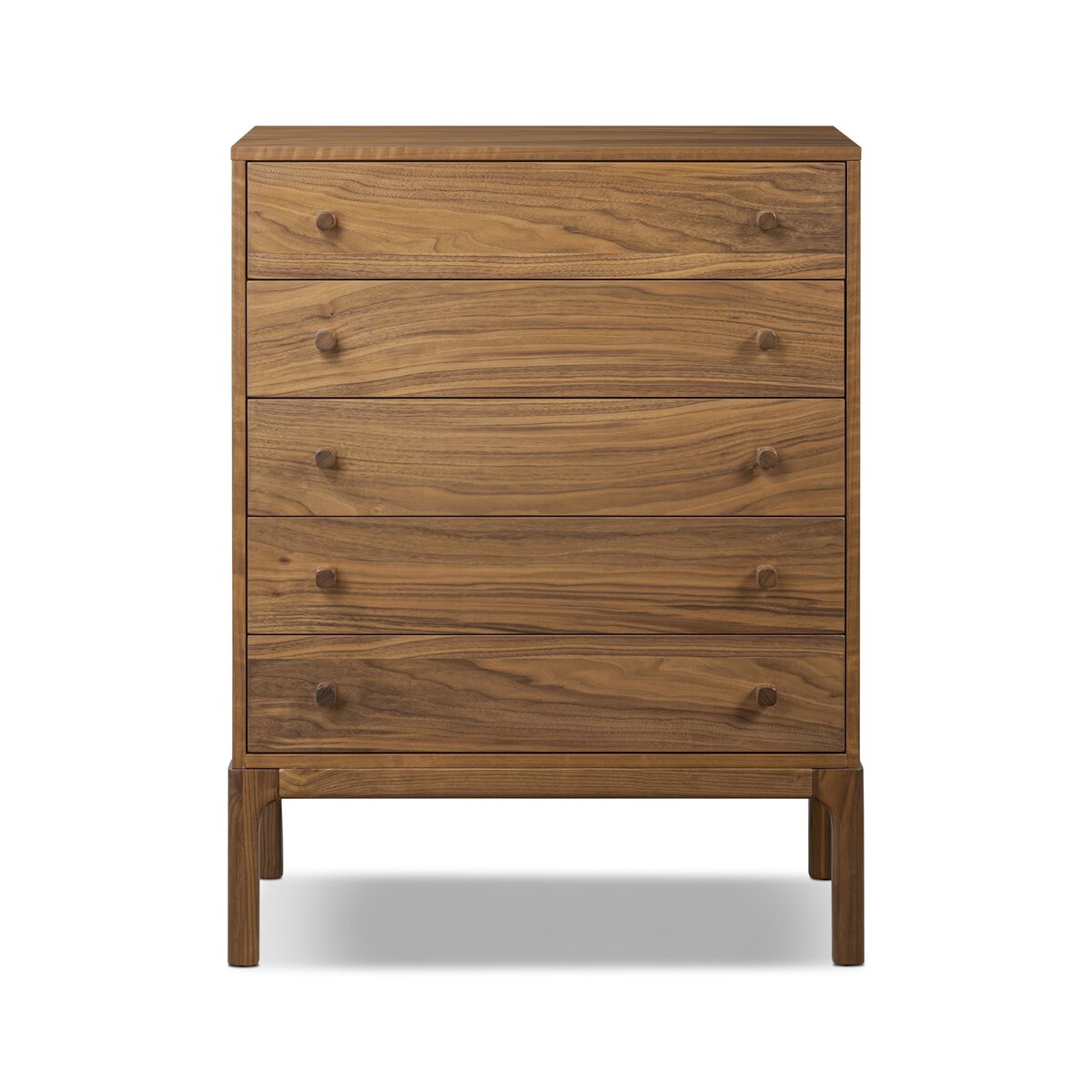 Campaign Style Walnut Dresser