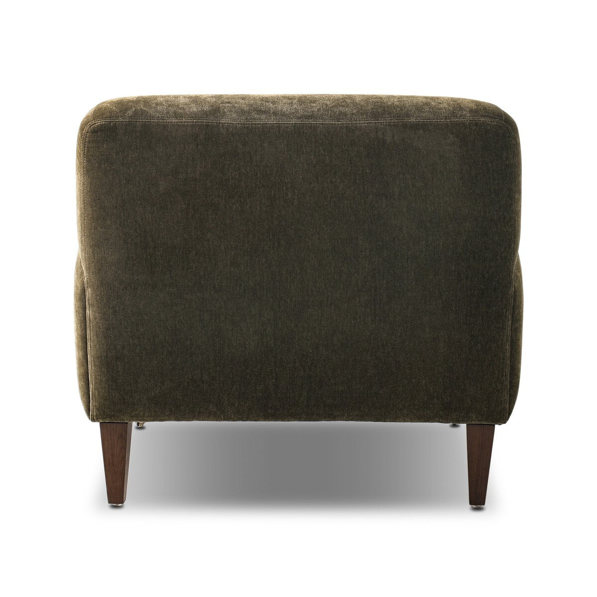 Chenille Accent Chair with Brass Casters