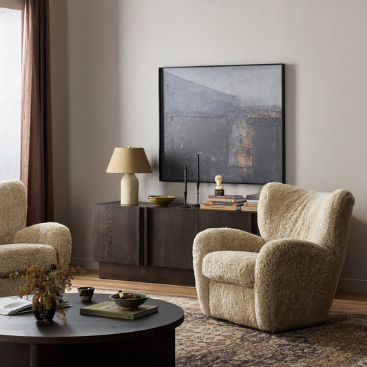 Shearling Wingback Chair