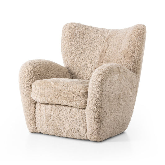 Shearling Wingback Chair