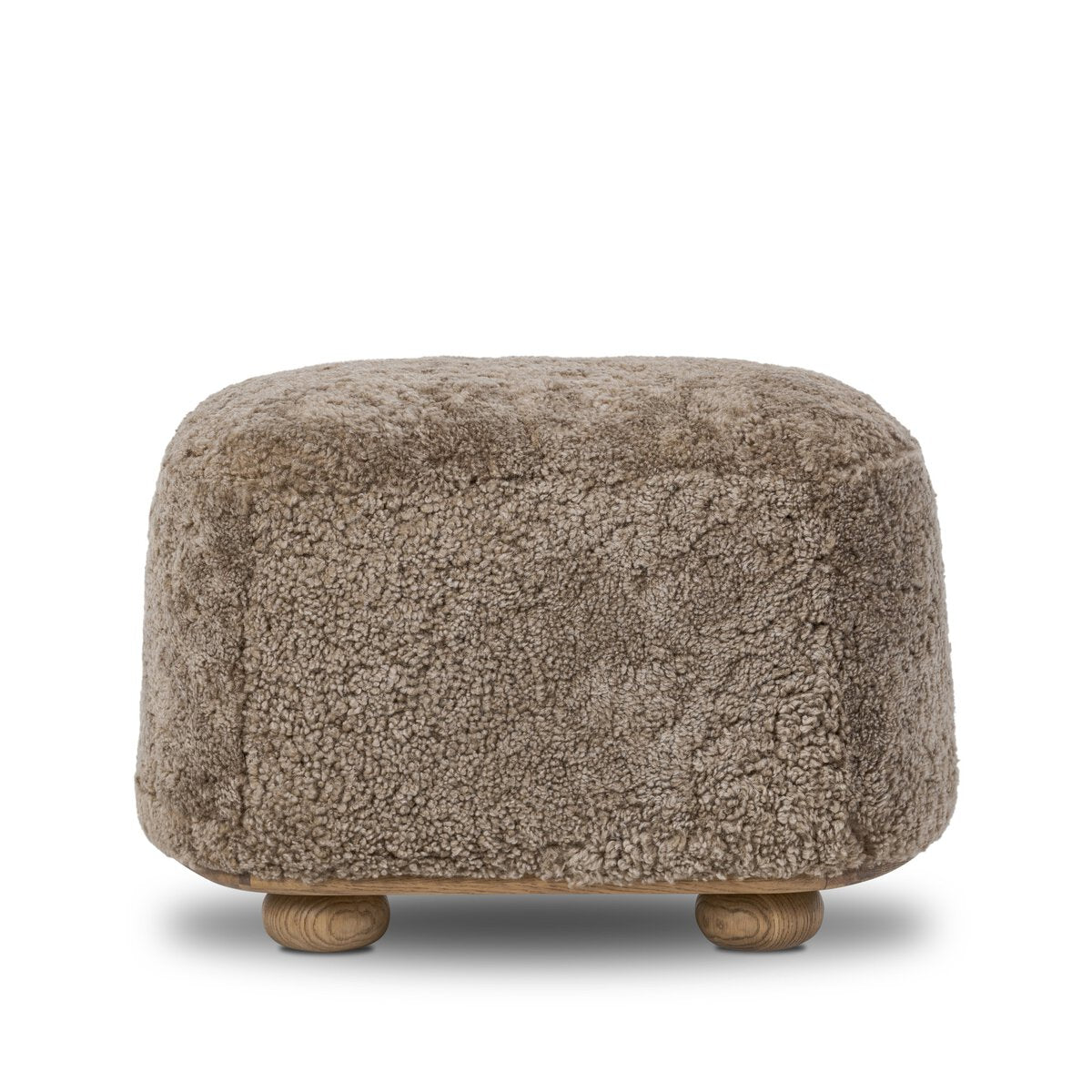 Tapered Oval Ottoman with Bun Feet