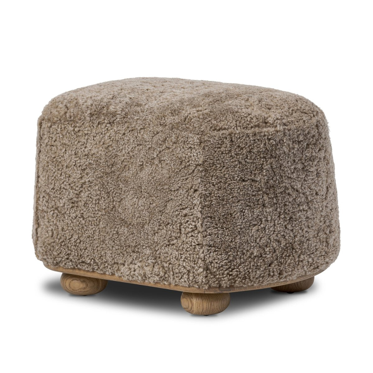 Tapered Oval Ottoman with Bun Feet
