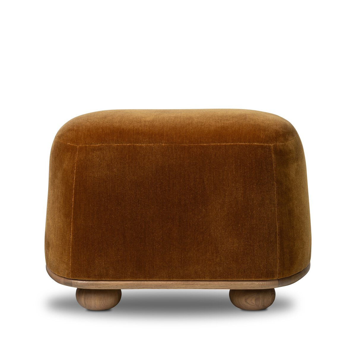 Tapered Oval Ottoman with Bun Feet