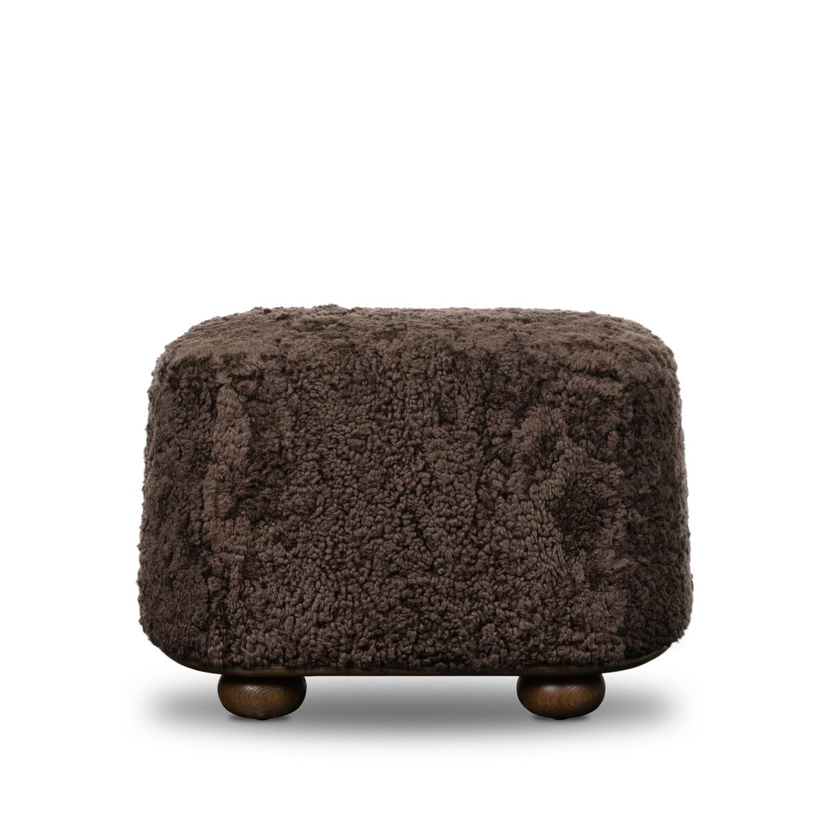 Tapered Oval Ottoman with Bun Feet