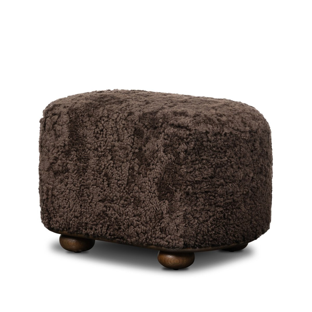 Tapered Oval Ottoman with Bun Feet