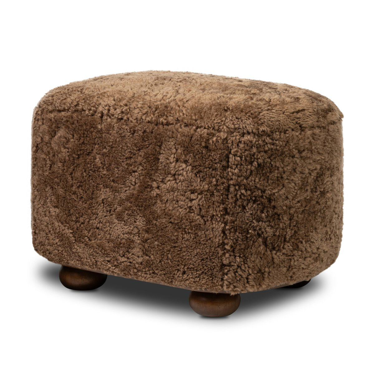 Tapered Oval Ottoman with Bun Feet