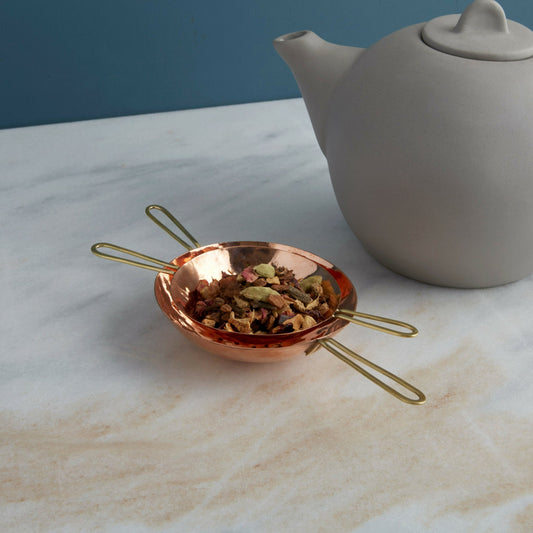 Hammered Copper Tea Strainer