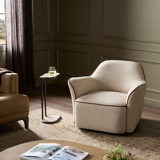 Flared Arm Swivel Chair