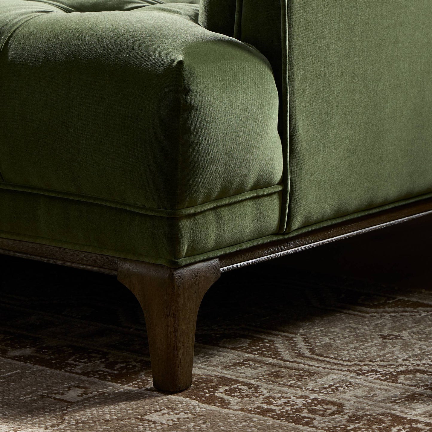 Tufted Sofa with Parawood Base