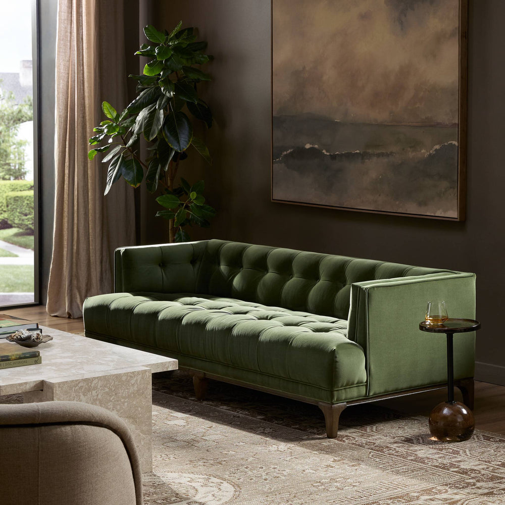 Tufted Sofa with Parawood Base