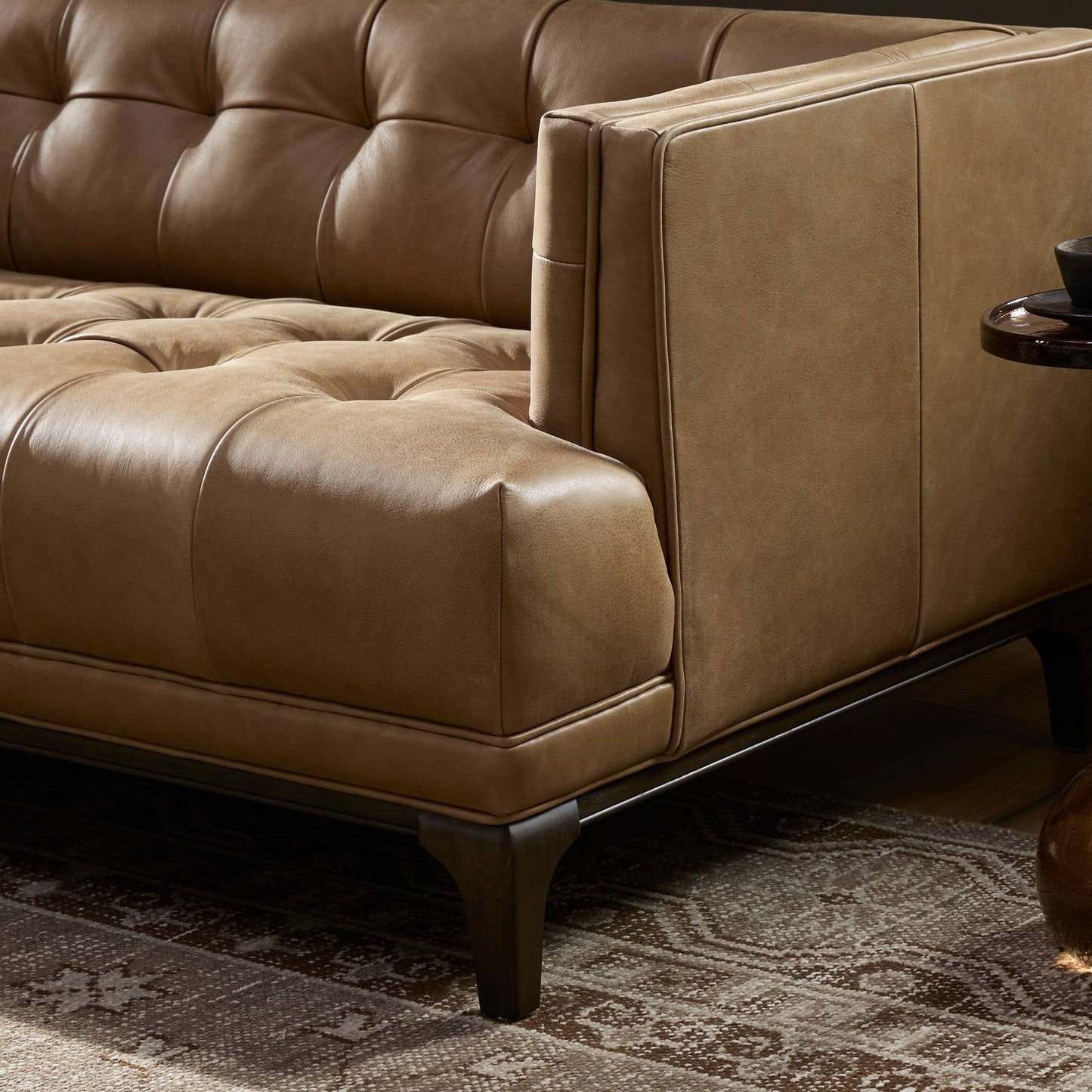 Tufted Sofa with Parawood Base