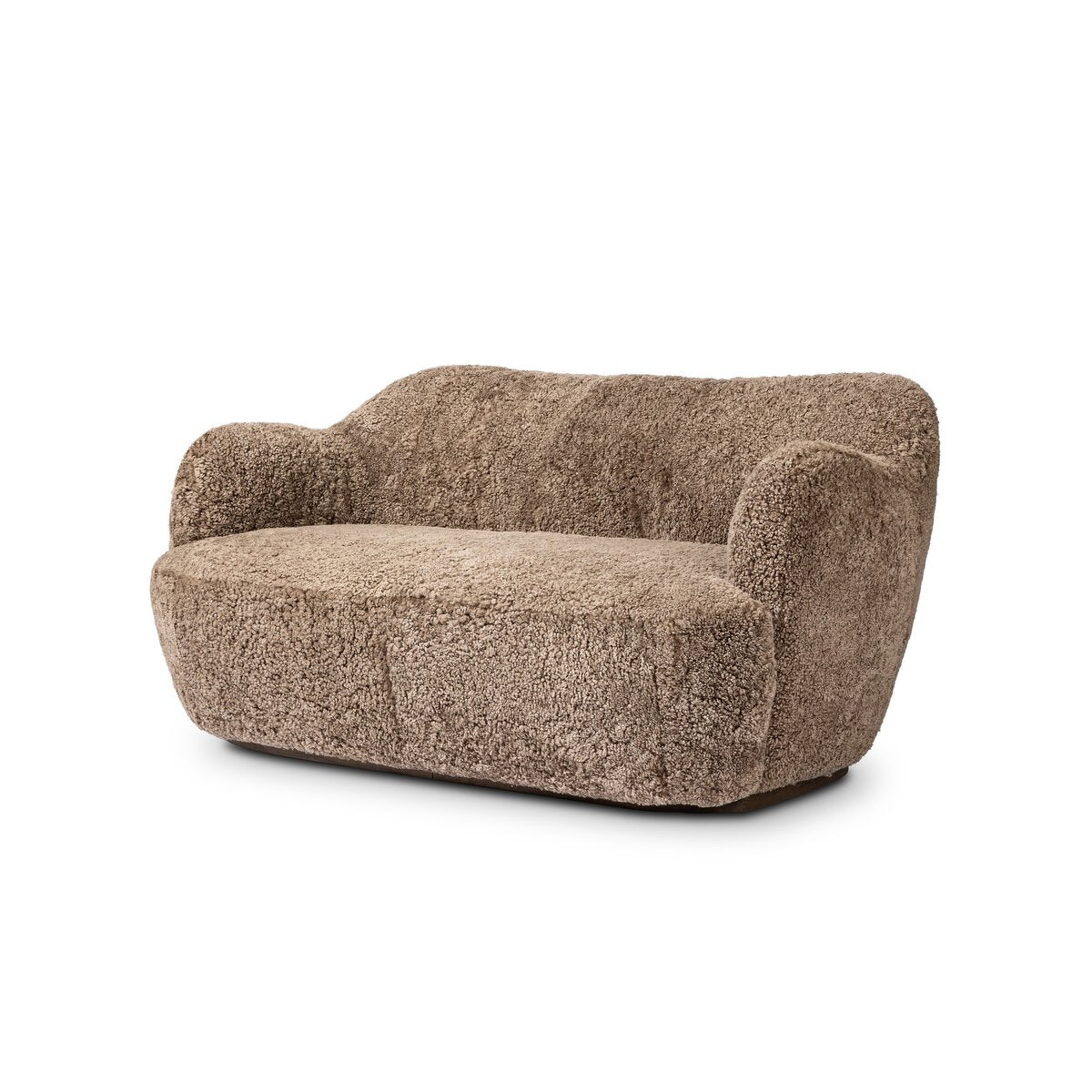 Shearling Loveseat with Enveloped Frame