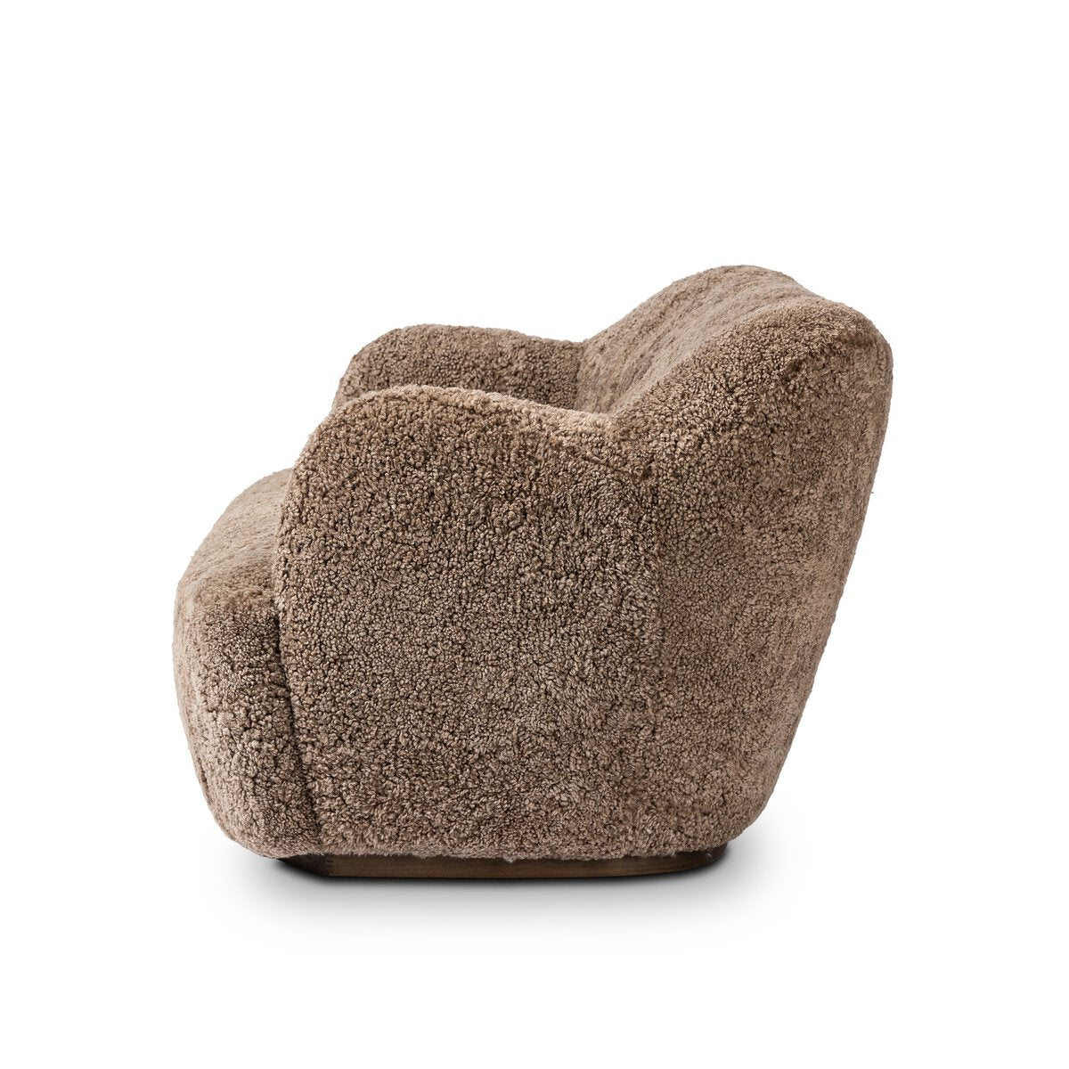 Shearling Loveseat with Enveloped Frame