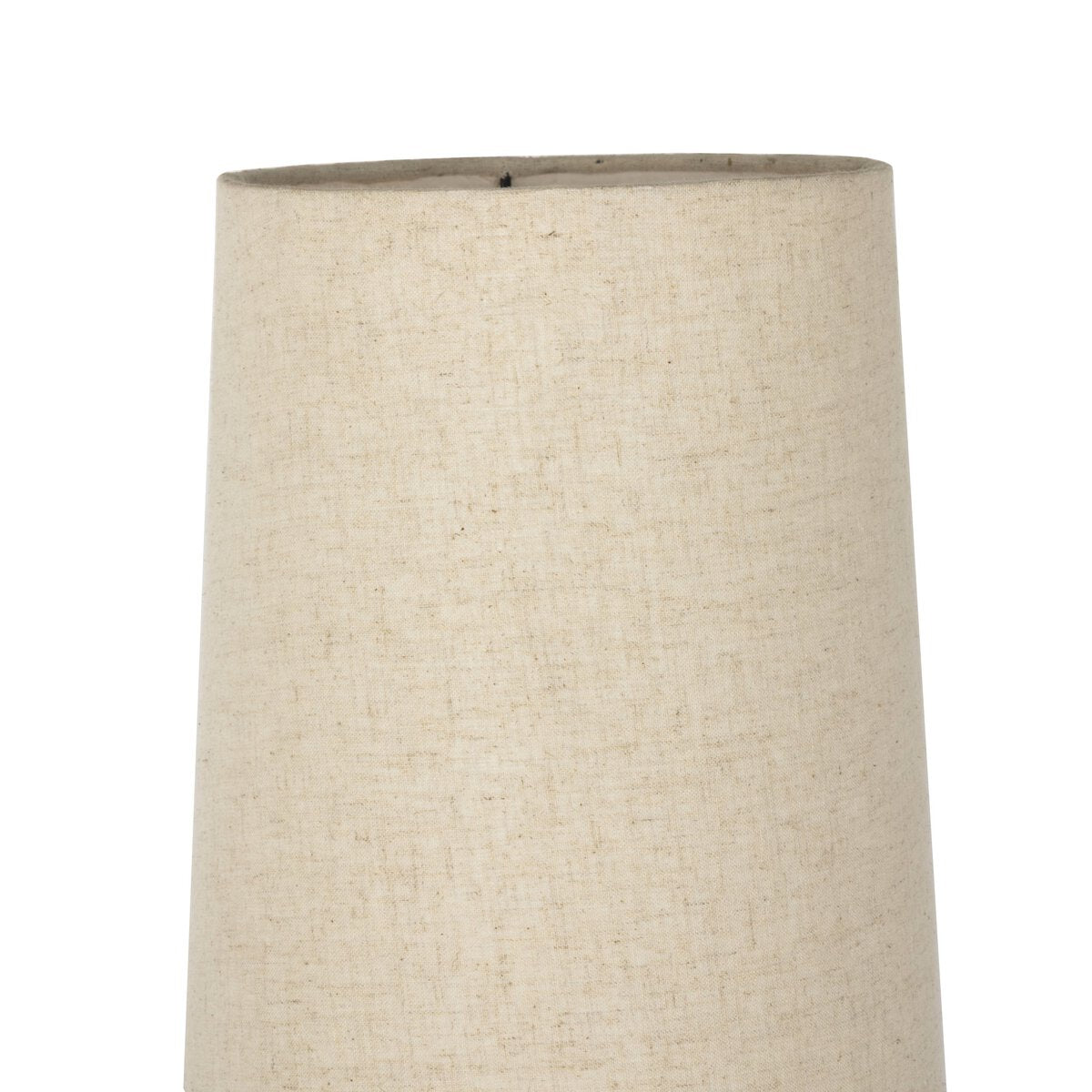 Turned Oak Floor Lamp with Tall Shade