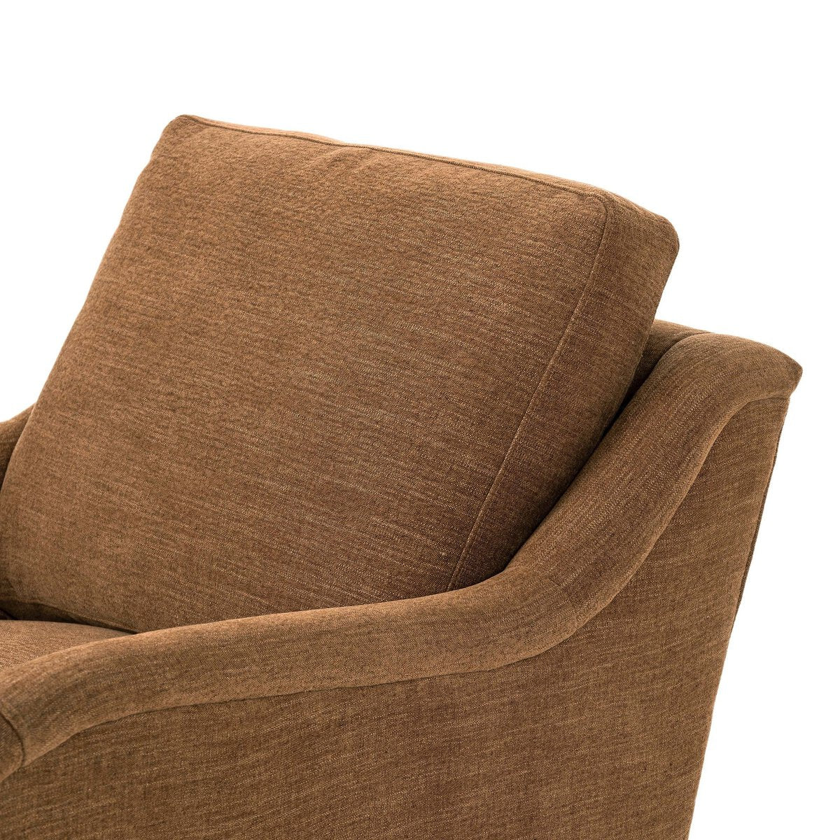 Rolled Arm Accent Chair With Caster Legs