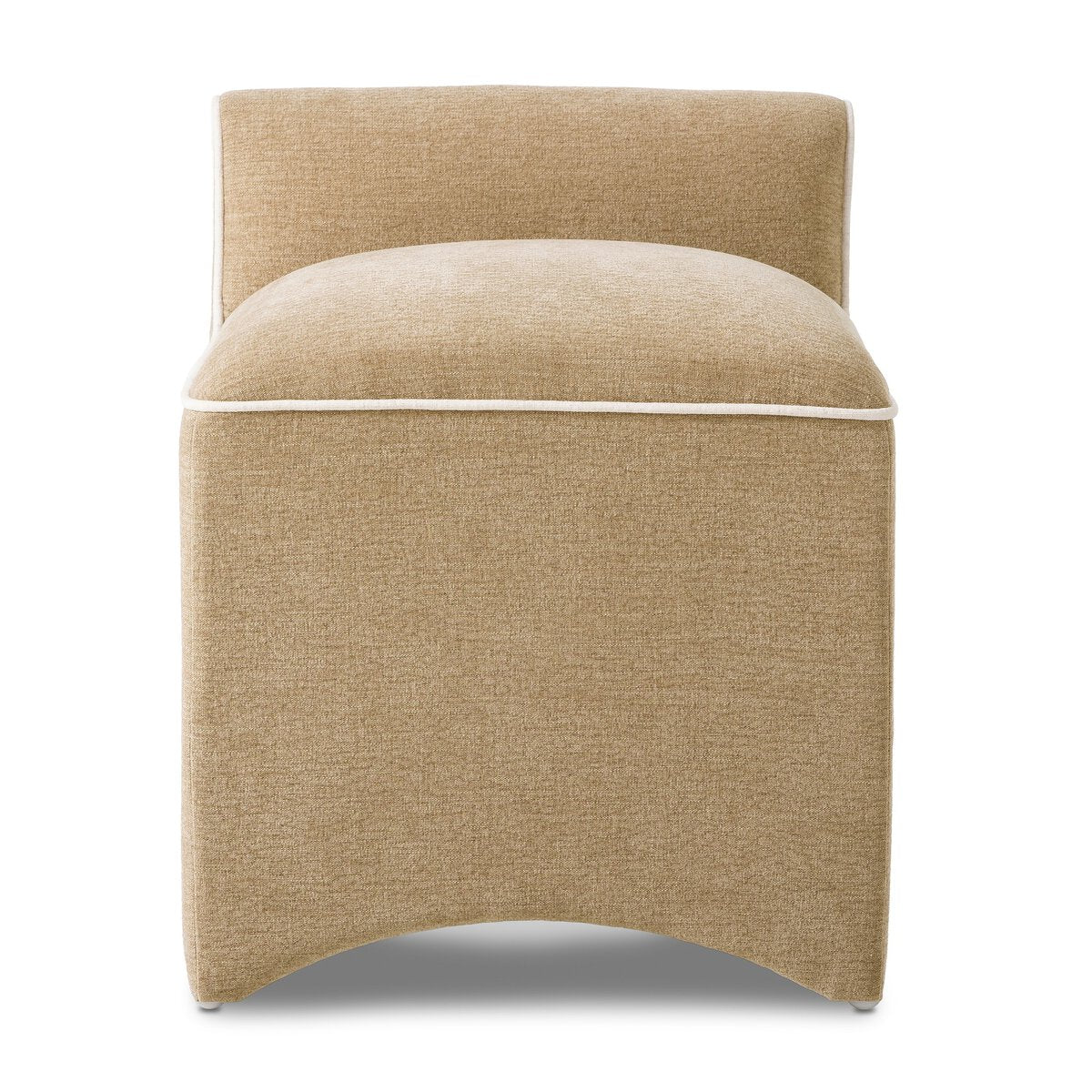 Arched Base Upholstered Stool