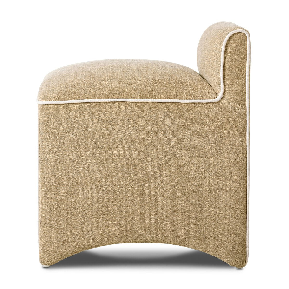 Arched Base Upholstered Stool